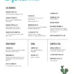 El Santito Lunch Drinks Menu